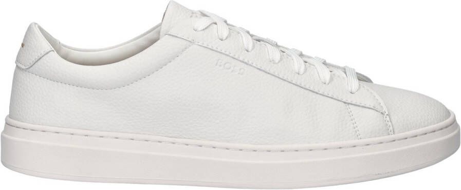 Boss Lage sneakers van generfd rundleer