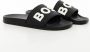 Hugo Boss Print Patroon Pantoffels Mannen Herfst Winter Zwart Black Heren - Thumbnail 4