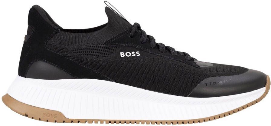 Hugo Boss Hoge stoffen sneakers zwarte kleur Black Heren