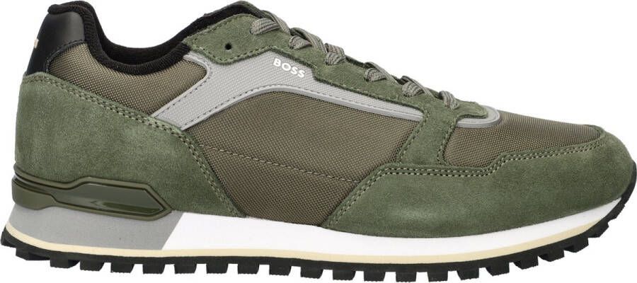 BOSS Lage Sneakers Heren Parkour-l_runn Maat: 41 Materiaal: Suède Kleur: Groen