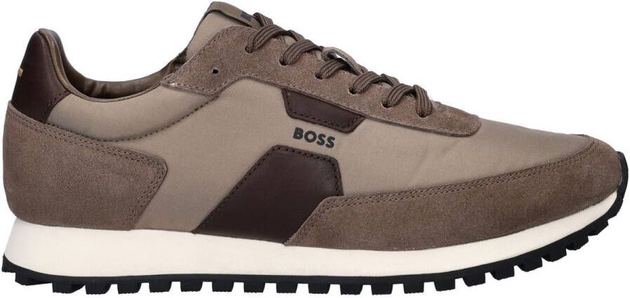 BOSS Parkour L Runner heren sneaker Bruin multi