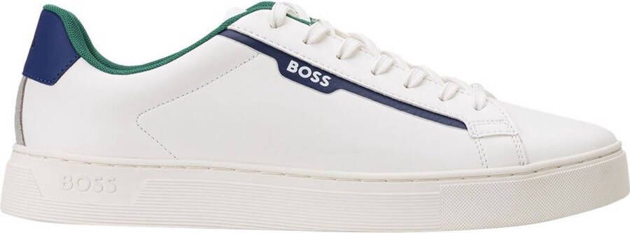 Hugo Boss Witte Polyester Sneaker met Veters White Heren