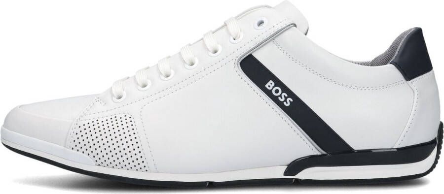 BOSS Saturn Lowp Lage sneakers Leren Sneaker Heren Wit