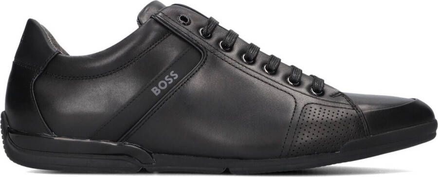 BOSS Lage Sneakers Heren Saturn Lowp Maat: 41 Materiaal: Leer Kleur: Zwart - Foto 4