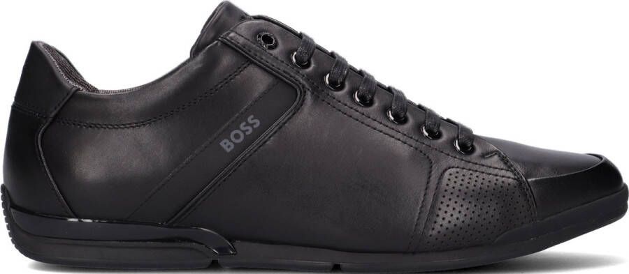 Boss Saturn Lowp Lage sneakers Leren Sneaker Heren Zwart