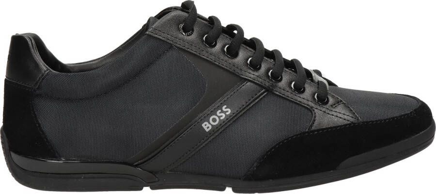 BOSS Lage Sneakers Heren Saturn Lowp Maat: 44 Materiaal: Textiel Kleur: Zwart