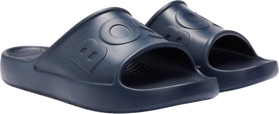 Hugo Boss Rubberen sandaal met 3 98 cm hakhoogte Blue Heren