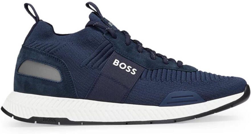 Boss Sneakers met labeldetails model 'Titanium_Runn'