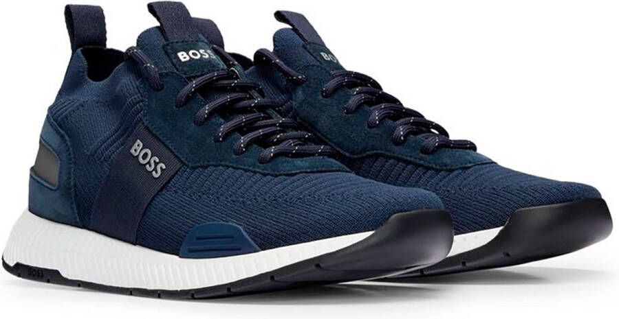 Boss Sneakers met labeldetails model 'Titanium_Runn'