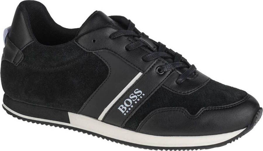 Boss Trainers J29262 09B voor een jongen Zwart Sneakers