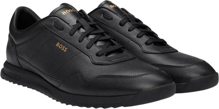 BOSS Lage Sneakers Heren Zayn Lowp Maat: 46 Materiaal: Leer Kleur: Zwart