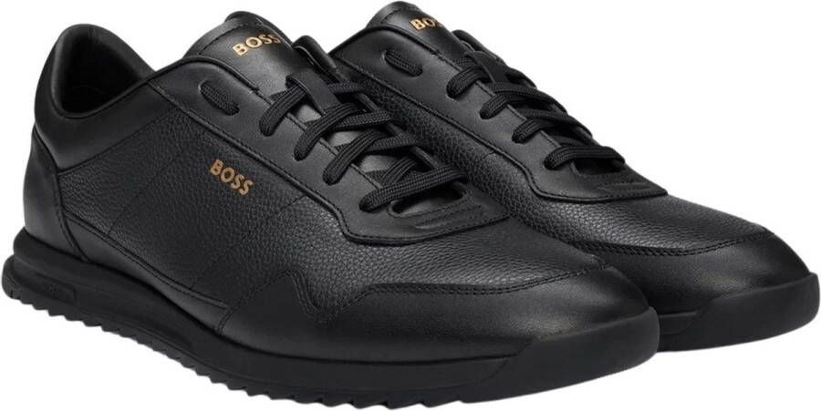 BOSS Lage Sneakers Heren Zayn Lowp Maat: 46 Materiaal: Leer Kleur: Zwart