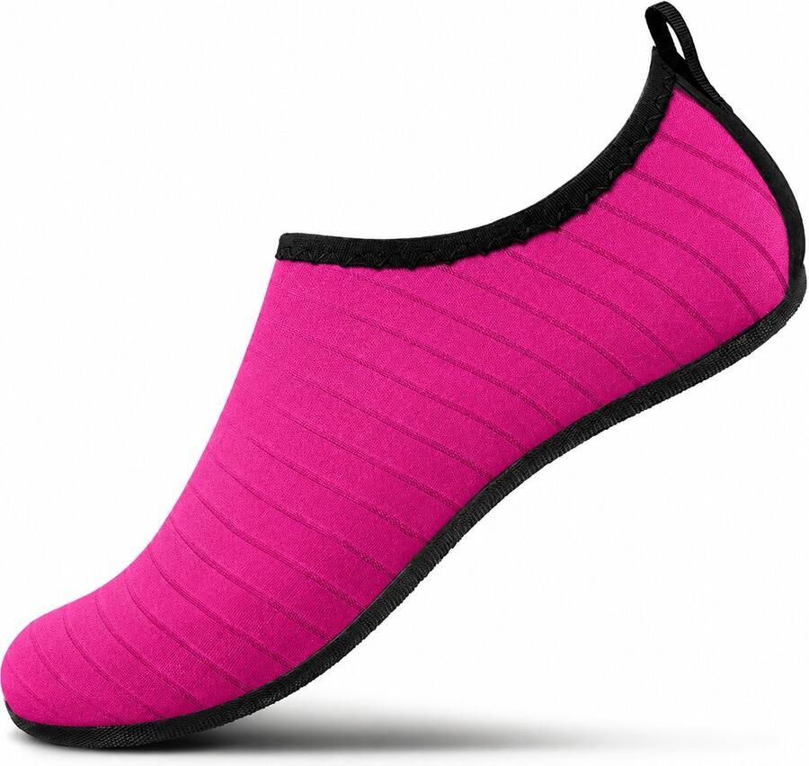 BOTC Waterschoenen Volwassenen Unisex Watersokken met Anti-Slip Zool Sneldrogend & Ade d Strandschoenen voor Zwem Surfen & Strand Roze Rood