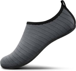 BOTC Waterschoenen Volwassenen Unisex Watersokken met Anti-Slip Zool Sneldrogend & Ade d Strandschoenen voor Zwem Surfen & Strand Grijs