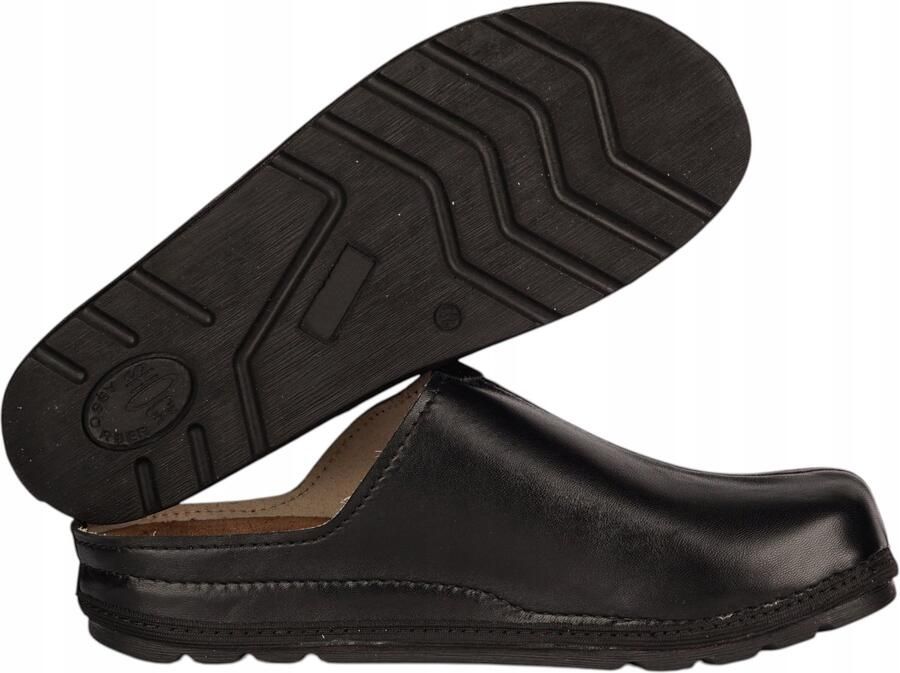 Botiga Dames Leren Pantoffels Zwart Comfortabel & Stevig Werk Huis Schoenen