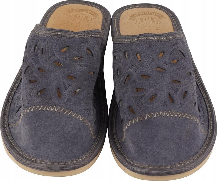 Botiga Dames Pantoffels Leer Blauw Comfort & Stijl