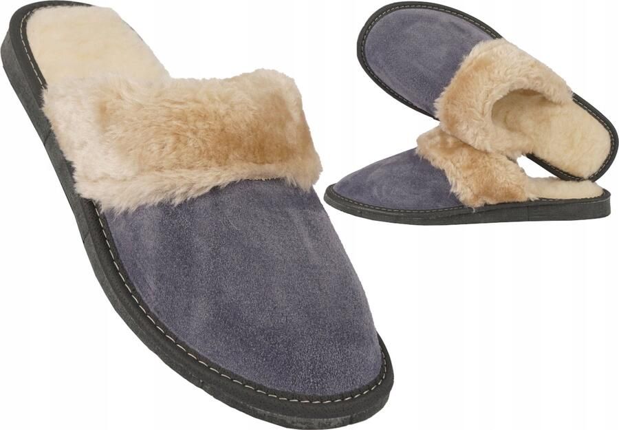 Botiga Dames Pantoffels van Zacht Suède met Wol Warm & Comfortabel
