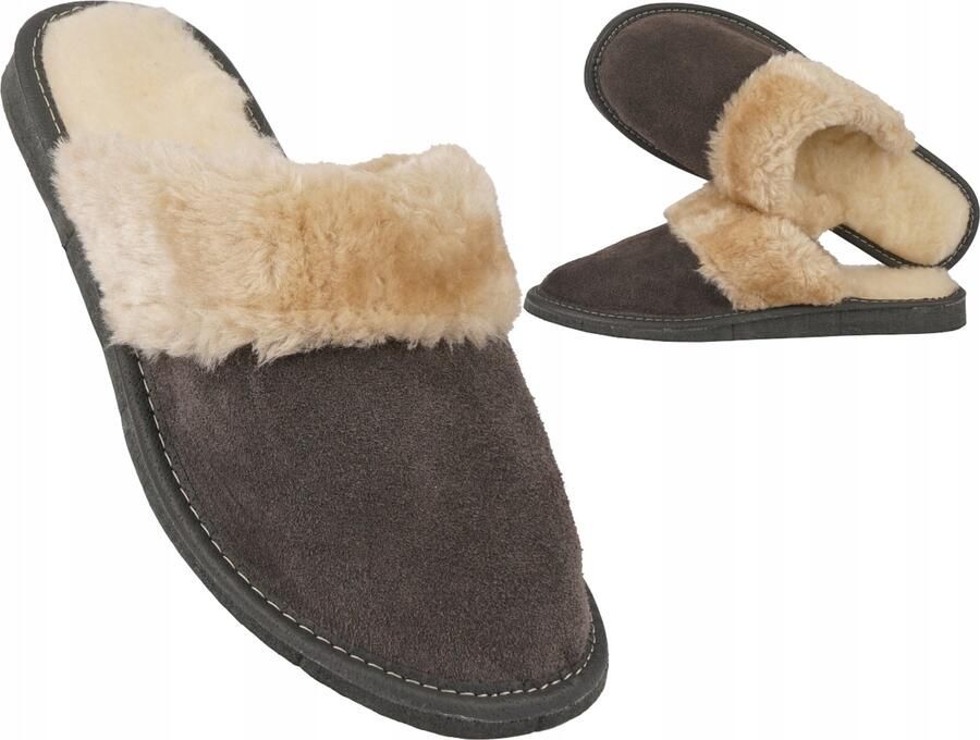 Botiga Dames Pantoffels van Zacht Suède met Wol Warm & Comfortabel