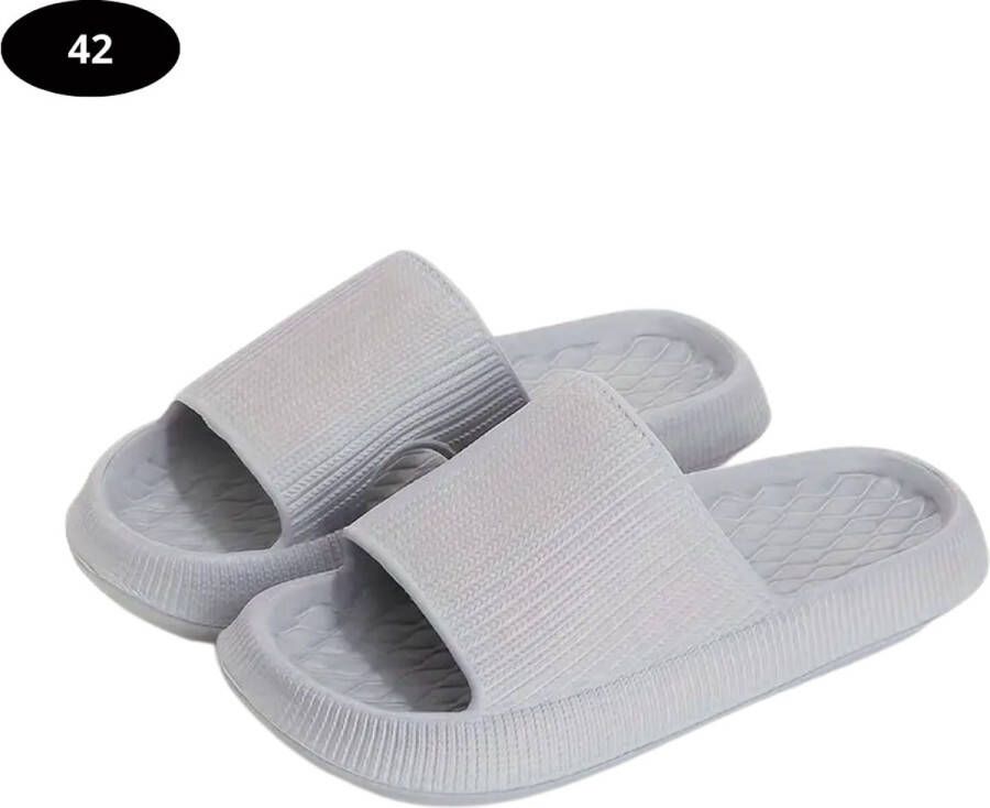 Bovista Badslippers Dames Comfortabel Flip Flops Sauna Zomer Grijs