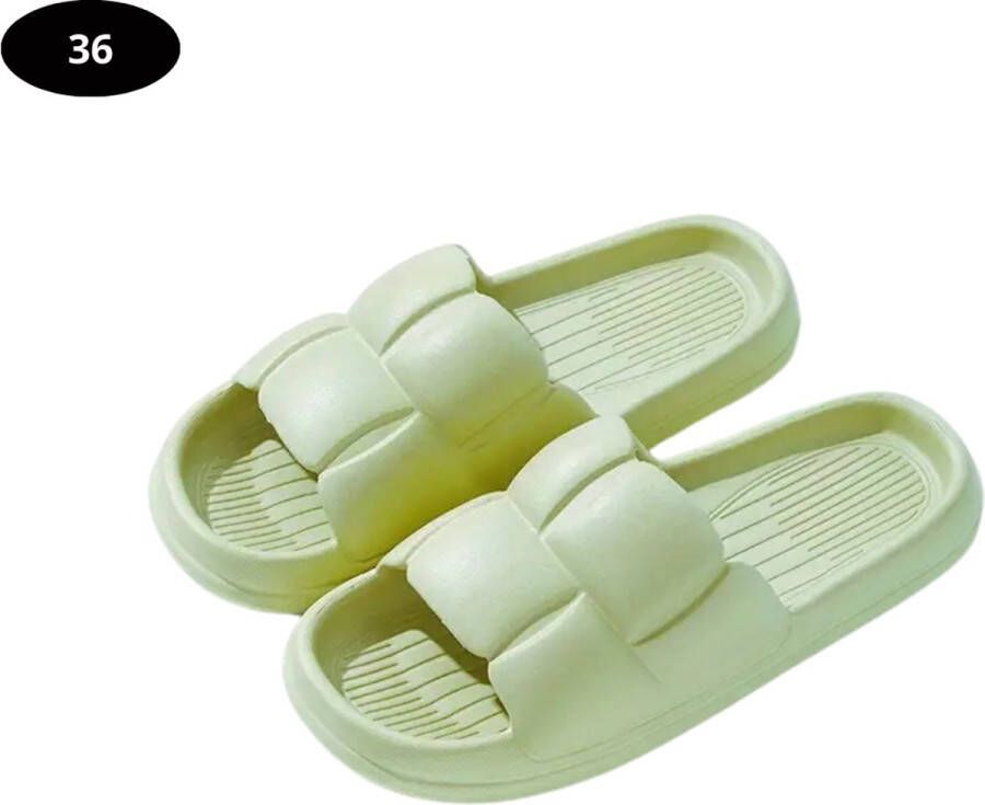 Bovista Badslippers Dames Comfortabel Flip Flops Sauna Zomer Lichtgroen