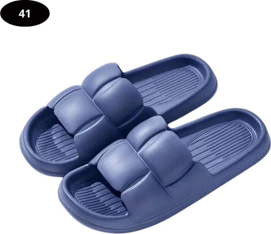 Bovista Badslippers Dames Comfortabel Flip Flops Sauna Zomer Marineblauw