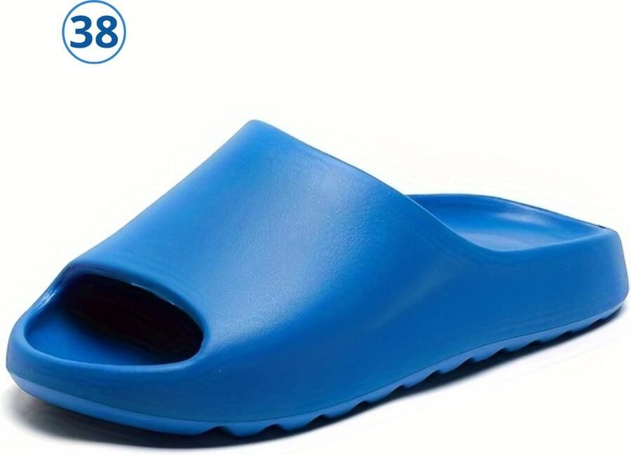 Bovista Comfortabele Slippers Badslippers Teenslippers Anti-Slip Slides Flip Flops Stevig Voetbed Blauw