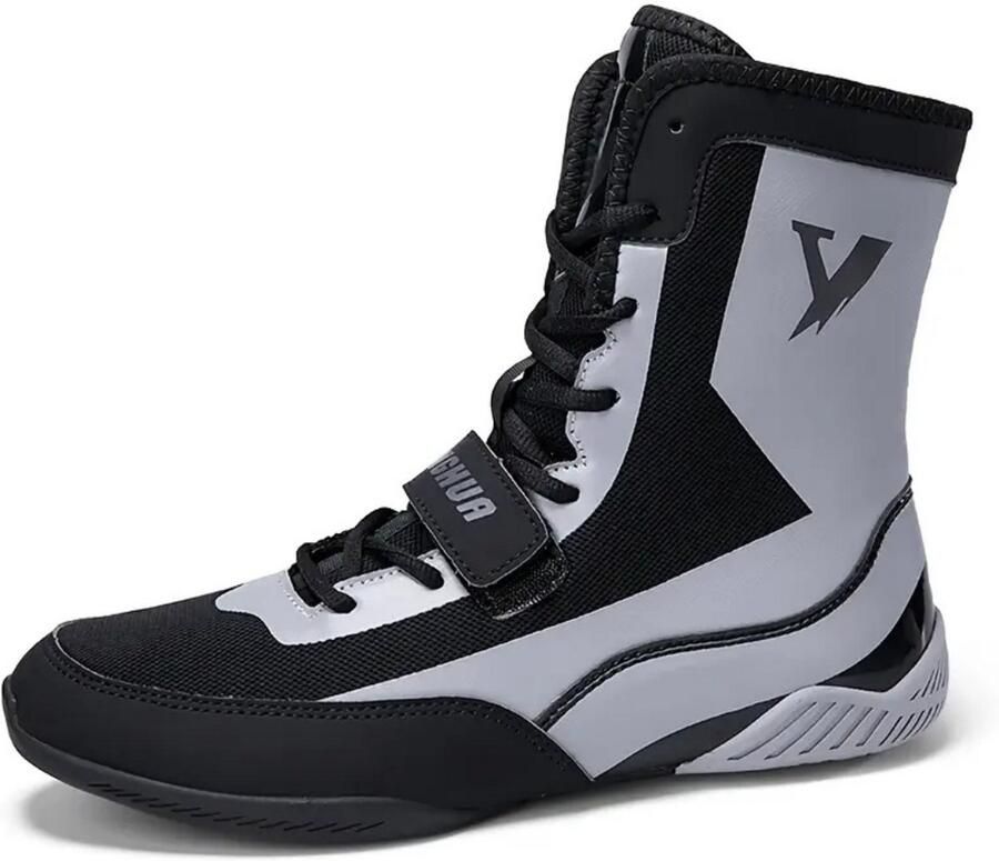 Nivard Powerlift Schoenen Powerlifter Weightlifting Squat Gewichthef Gym Schoenen Sneaker Grijs Zwart