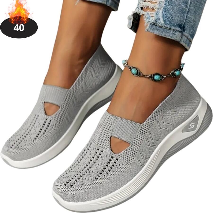 Bovista Schoenen Dames Sneakers Comfortabel Slippers Casual Volwassen Grijs - Foto 1