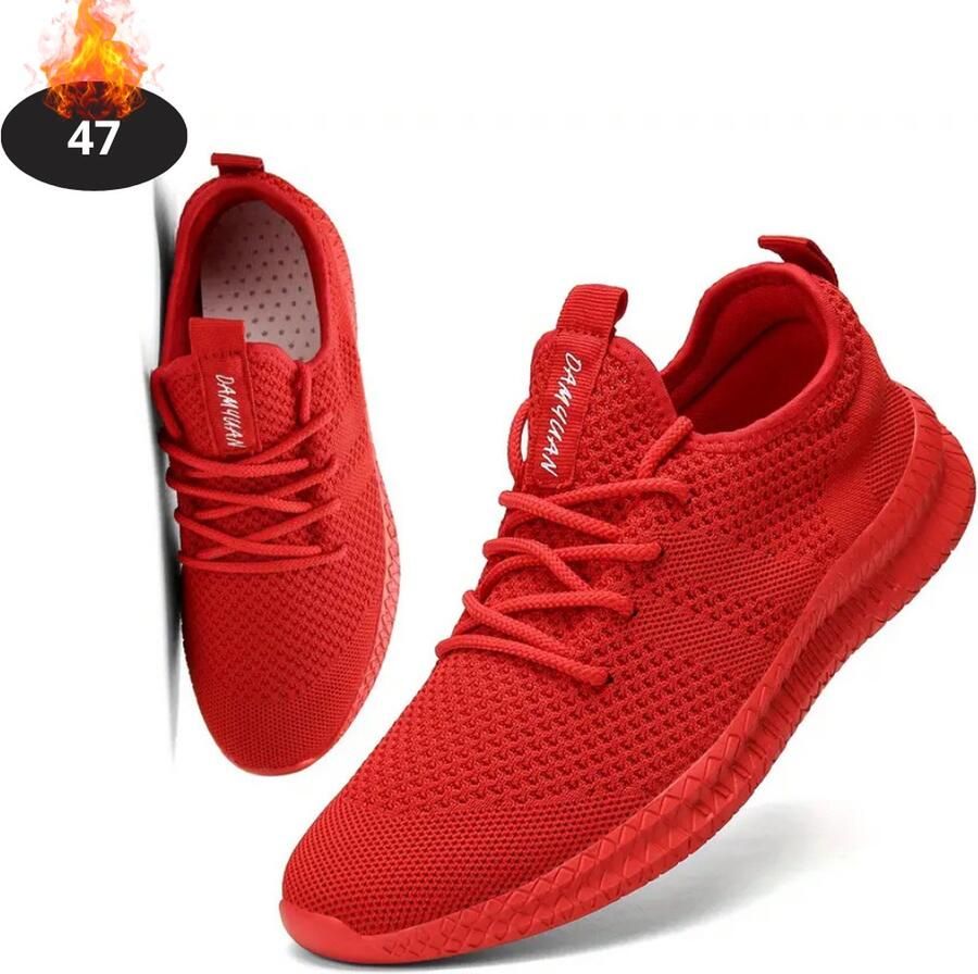 Nivard Schoenen Heren Sneakers Comfortabel Sportief Casual Volwassen Rood