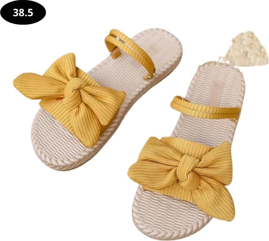 Bovista Slippers Dames Teenslippers Flip Flops Comfortabel Zomer Geel