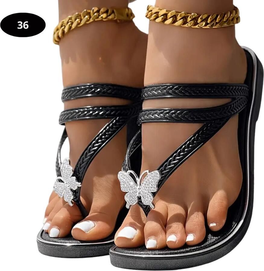 Bovista Slippers Dames Teenslippers Flip Flops Comfortabel Zomer Paars
