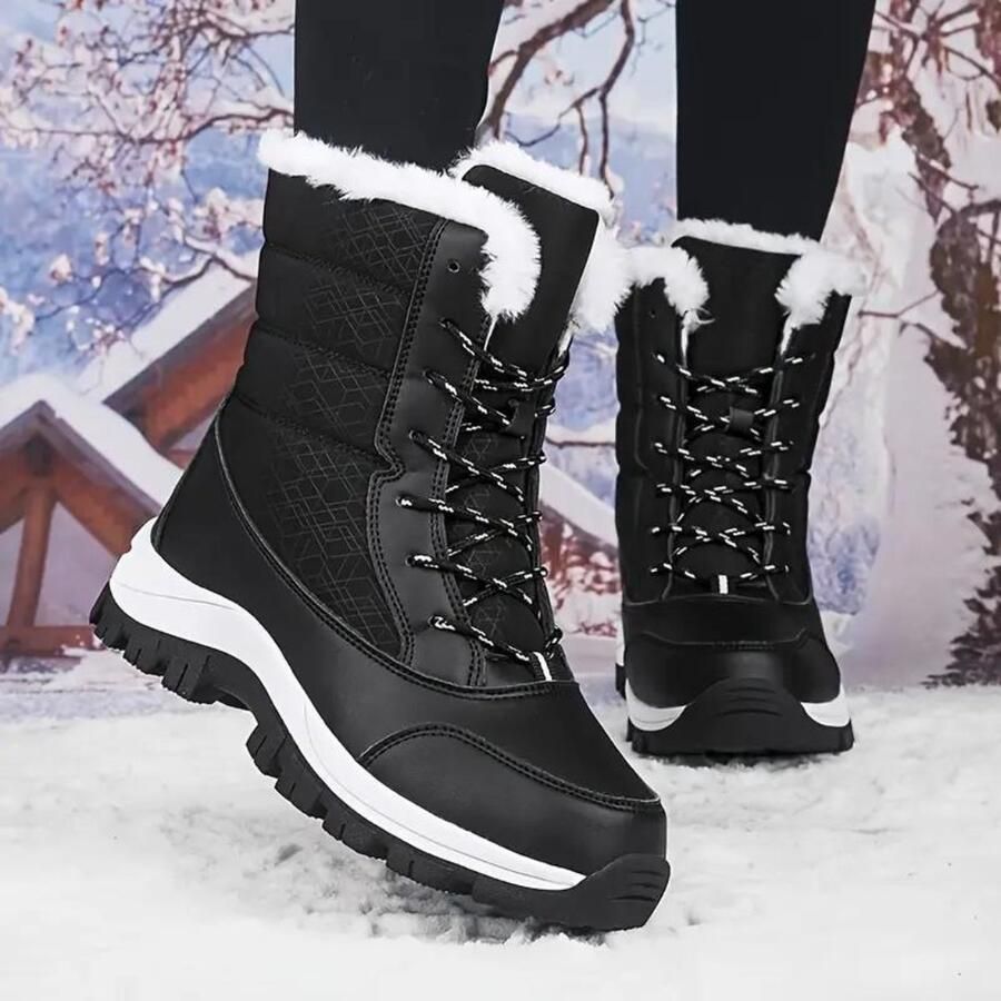 Bovista Snowboots Sneeuwschoenen Sneeuwboots Dames Wintersport Ski Skischoenen Zwart 35.5 Hoog