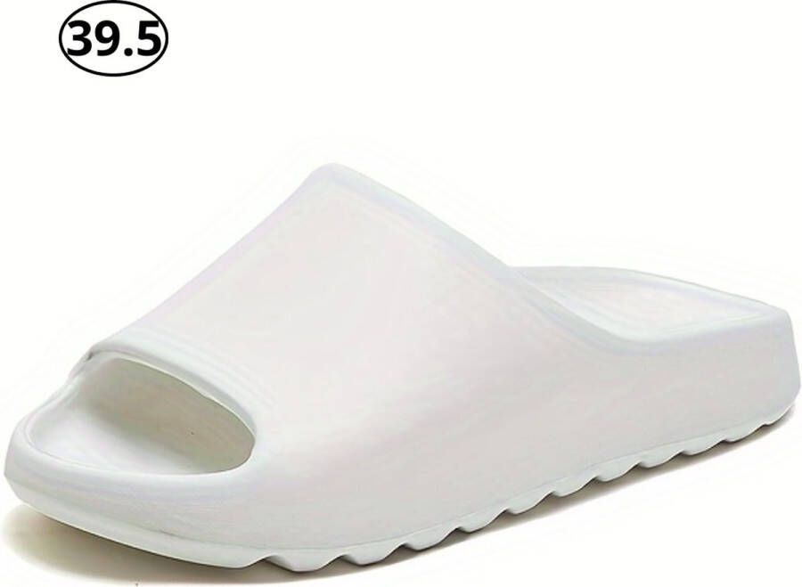 Bovista Comfortabele Slippers Badslippers Teenslippers Anti-Slip Slides Flip Flops Stevig Voetbed Wit