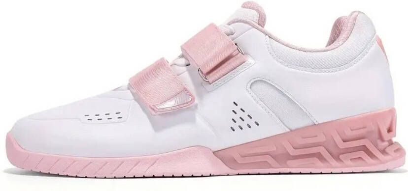 Bovista Powerlift Schoenen Powerlifter Weightlifting Squat Gewichthef Gym Schoenen Sneaker Wit Roze