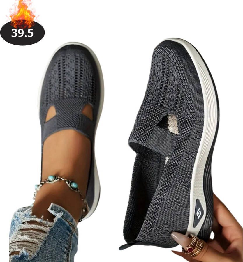 Bovista Schoenen Dames Sneakers Comfortabel Slippers Casual Volwassen Donkergrijs