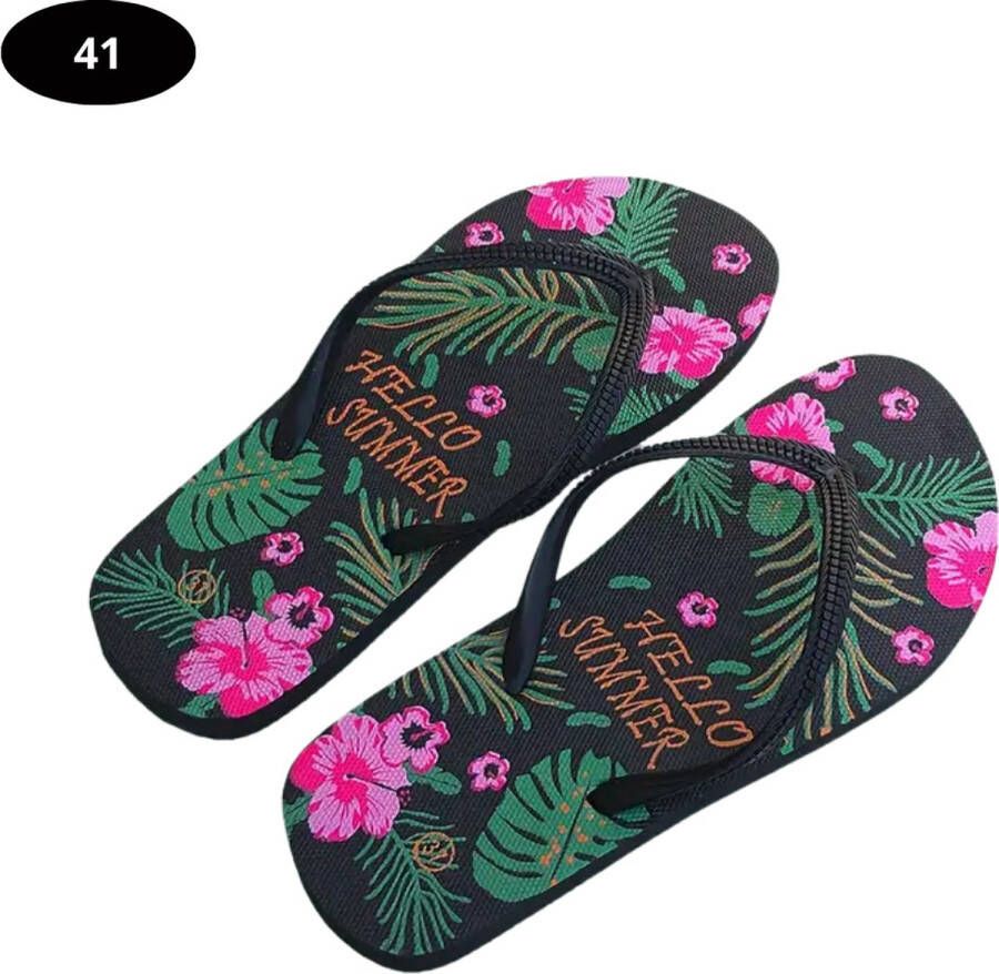 Bovista Slippers Dames Teenslippers Flip Flops Comfortabel Zomer Zwart