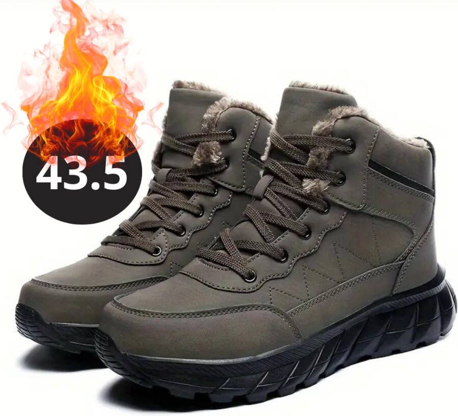 Bovista Snowboots Sneeuwschoenen Sneeuwboots Heren Wintersport Ski Skischoenen Khaki 43.5 Buiten Antislip - Foto 1