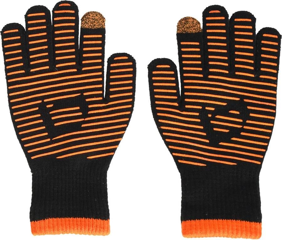 Brabo B Wintergloves Swipe Bk Or (per 10) Black Orange Unisex Maat Teen
