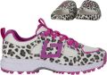Brabo Tribute Junior Turf Hockeyschoenen Leopard Pink met Slides - Roze