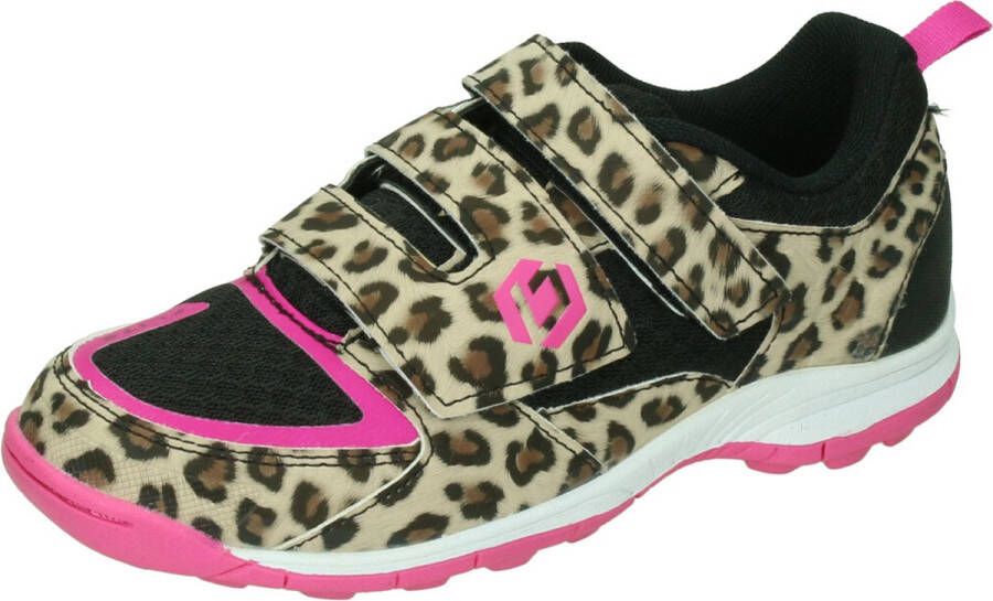 Brabo Velcro Leopard Junior Sportschoenen Korfbal Brown Black