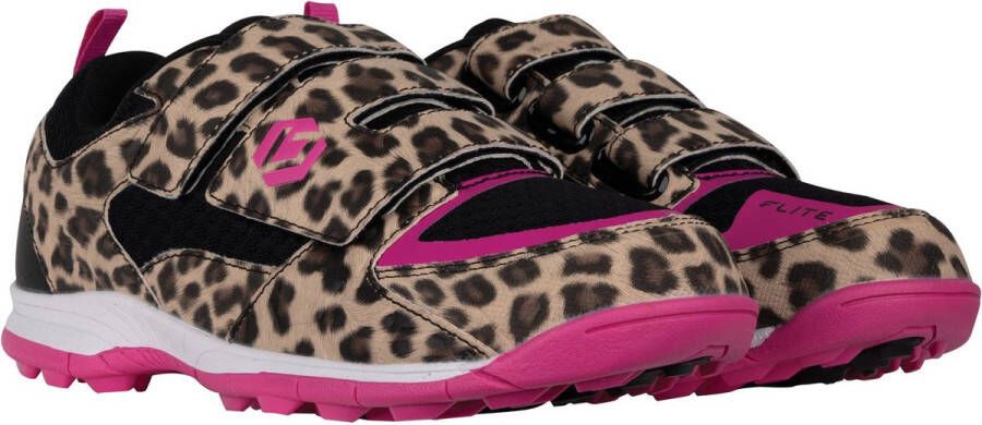 Brabo Velcro Leopard Junior Sportschoenen Korfbal Brown Black