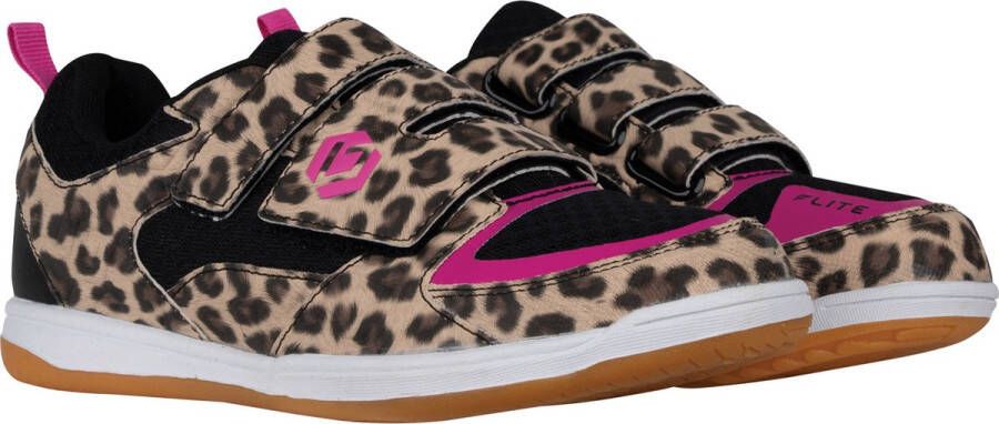 Brabo Velcro Leopard Indoor Junior Sportschoenen Hockey Brown Black