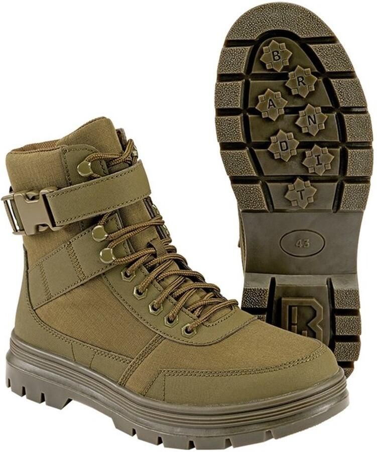 Brandit Tactical Boot Buckle 8 Eye Veterlaars 45 Shoes Olijfgroen - Foto 2