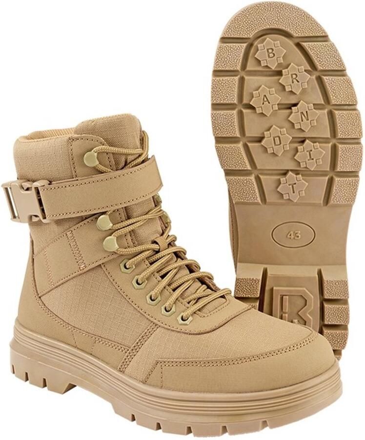 Brandit Tactical Boot Buckle 8 Eye Veterlaars 43 Shoes Beige - Foto 2