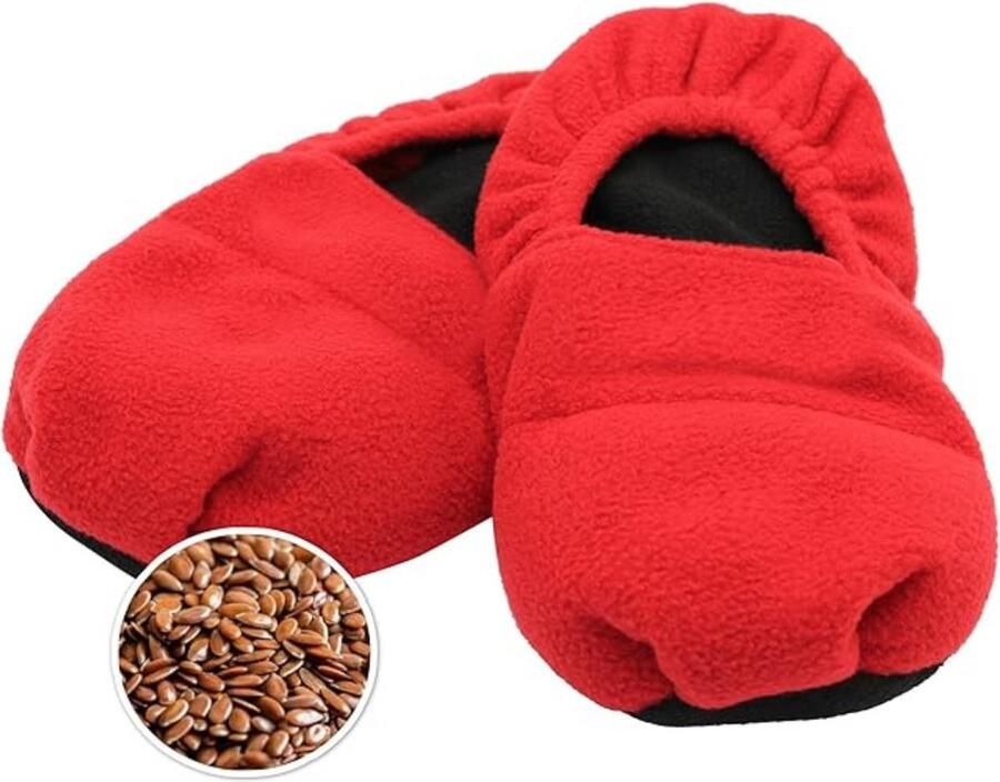 Brandlesss Magnetron Sloffen Verwarmde Sloffen Sokken Rood