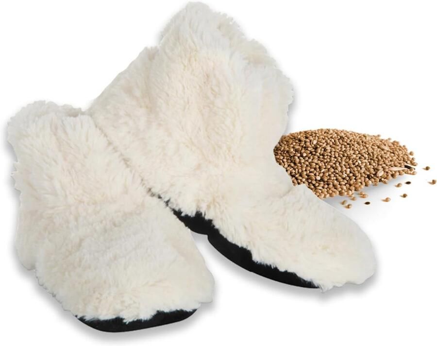 Brandlesss Magnetron Sloffen Verwarmde Sloffen Sokken Wit