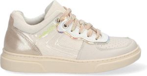Braqeez 421261-503 Meisjes Lage Sneakers Beige Leer Veters