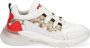 Braqeez 421270-500 Meisjes Lage Sneakers Wit Print Leer Veters - Thumbnail 2