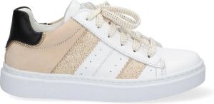 Braqeez 421300-500 Meisjes Lage Sneakers Roze Wit Leer Veters