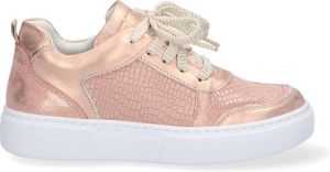 Braqeez 421303-596 Meisjes Lage Sneakers Roze Leer Veters
